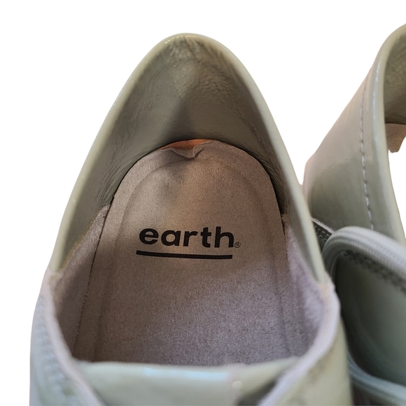 Earth 8 Rosewood Cedarwood Leather Comfort Sneakers Collapsible Heel Seafoam - Picture 8 of 9
